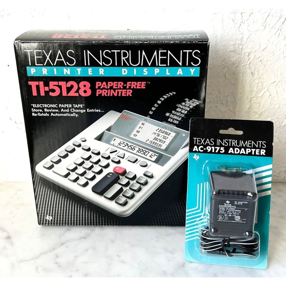 Texas Instruments Desktop Calculator Paper-Free TI-5128 + AC Adapter Works Great - Picture 1 of 13